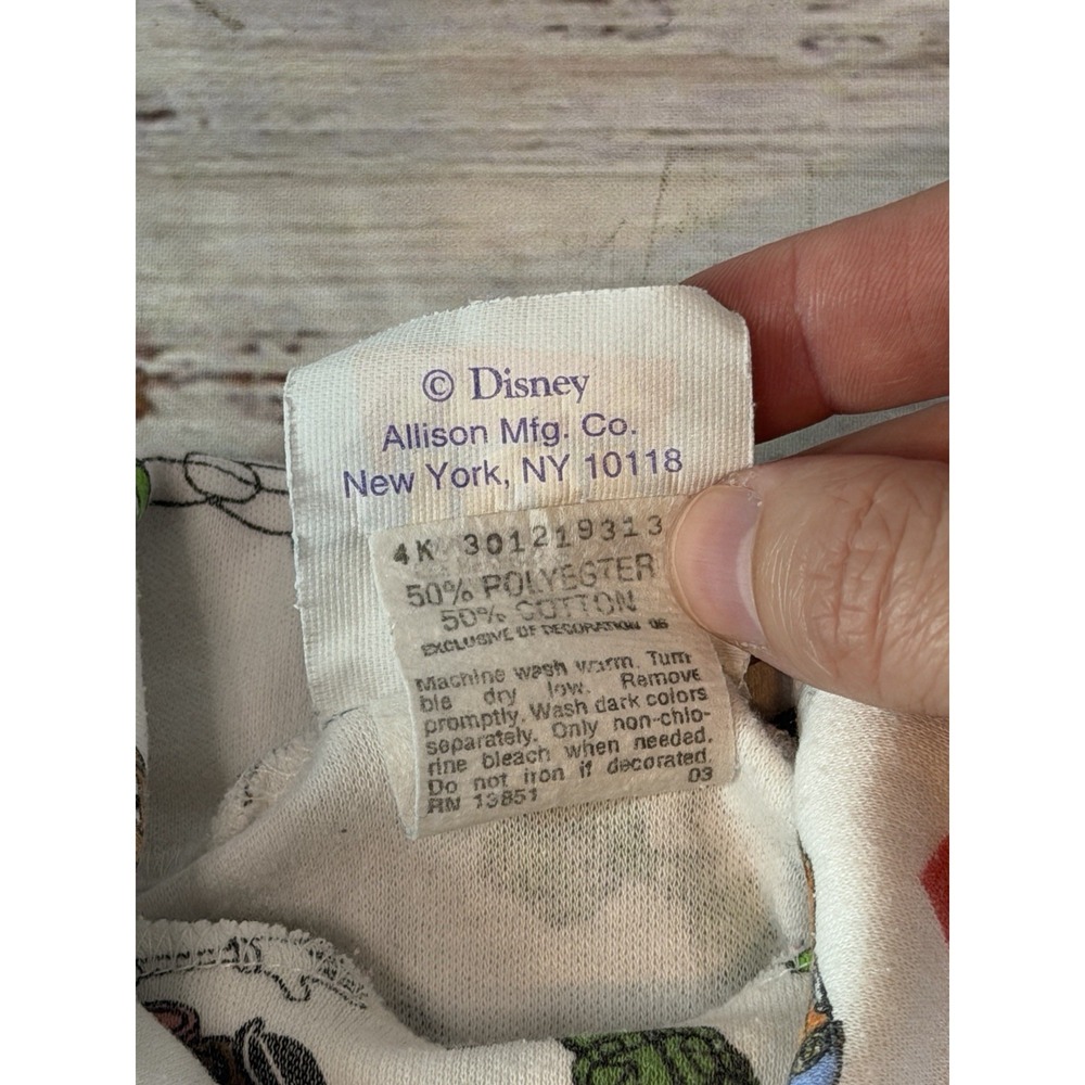 Vintage Disney Toy Story Long Sleeve Turtle Neck AOP Size 3T Toddler Shirt - Picture 6 of 8